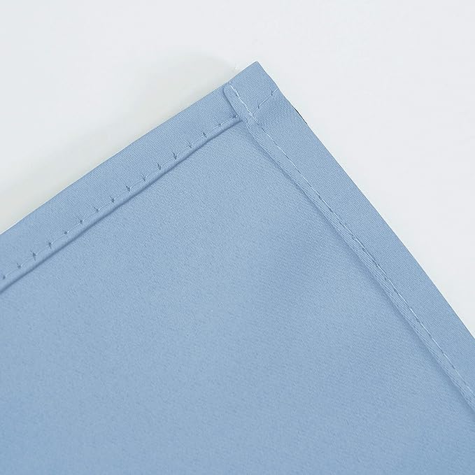 Sky Blue Thermal Blackout Curtains/52 x 72 Inch/Set of 2 Panels Room Darkening - Image 8