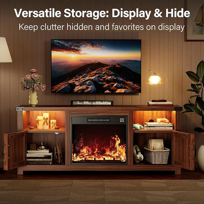 YESHOMY LED Fireplace TV Stand - Image 5