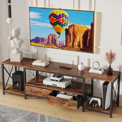 GYIIYUO TV Stand with Fabric Drawers by GYIIYUO