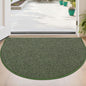 BEQHAUSE Dirt Trapper Door Mat 24" x 36" Half Circle Non Slip Rugs, Absorbent by BEQHAUSE