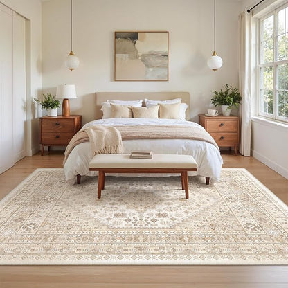 5x8 Area Rugs for Living Room, Large Washable Rug, Dining Room, Low Pile - Image 9