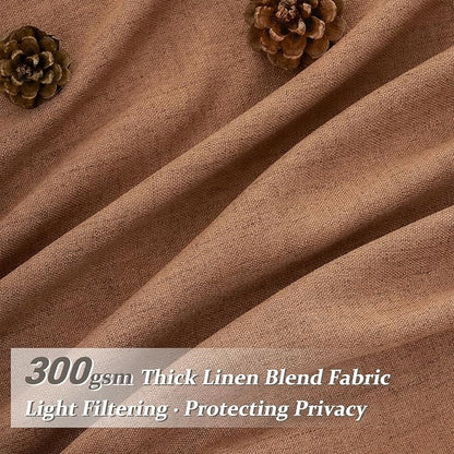 PleatedDrapes Antique Burnt Orange Sheer Autumn Curtains & Drapes 108 Inches - Image 2