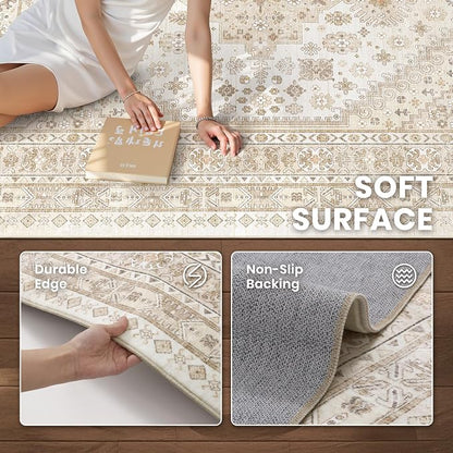 2x6 Runner Rug Non Slip, Washable Hallway Runner Rug, Nursery Room, Soft Runner - Image 5