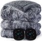 Bedsure Faux Fur Electric Blanket Queen Size, Dual Control Heated Blanket Queen by Unknown
