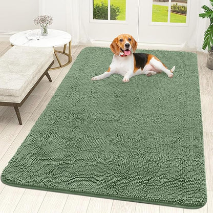 OLANLY Dog Door Mat for Muddy Paws 59x35, Super Absorbent Chenille Mud Mat | by OLANLY
