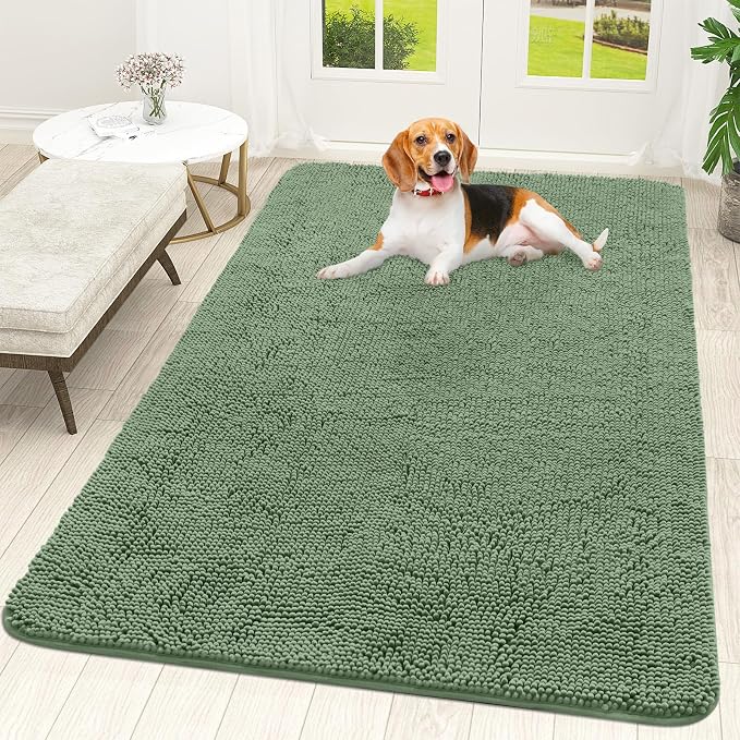 OLANLY Dog Door Mat for Muddy Paws 70x46, Super Absorbent Chenille Mud Mat | by OLANLY