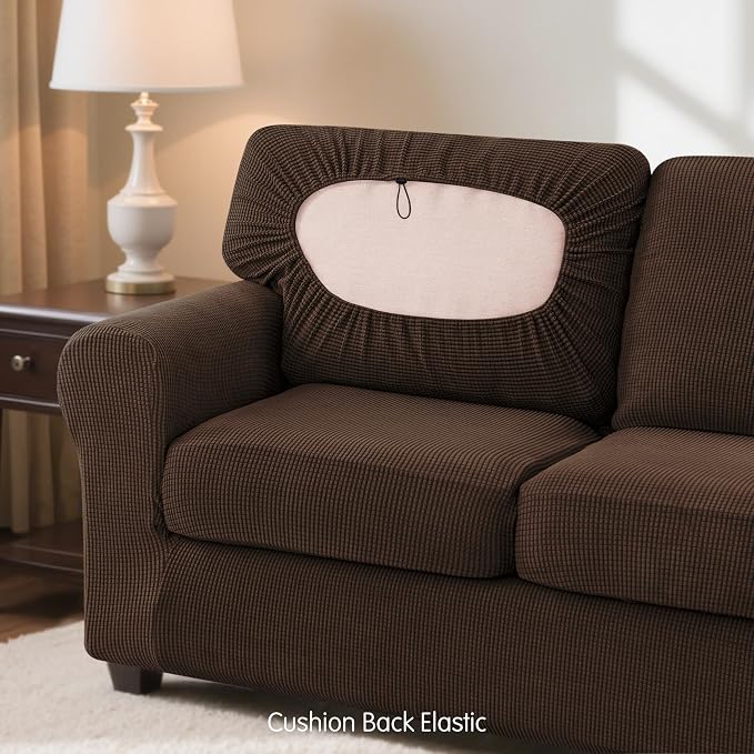 SUBRTEX 3 Pieces Stretch Sofa Slipcover Sets Couch Cover Sets Backrest Cushion - Image 7
