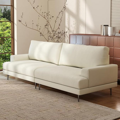 Modern Upholstered Sofa Couch, 86.61” Wide Mid-Century Fabric Sofa - Image 5