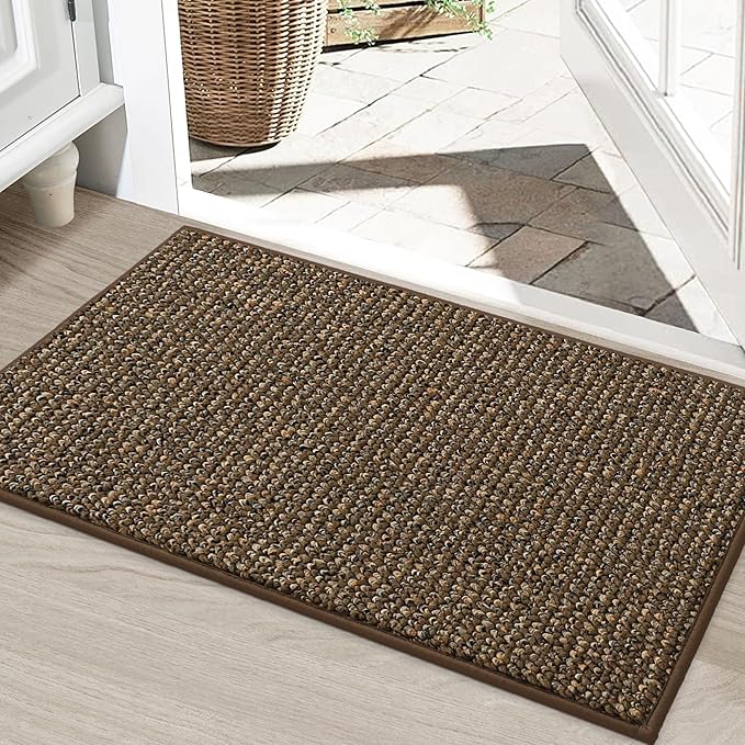 BEQHAUSE Dirt Trapper Door Mat 24" x 36", Non-Slip Washable Doormats, Low by BEQHAUSE