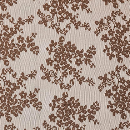 YJ YANJUN Vintage Lace Curtains 72 Inches Long- Country Brown Floral Curtains - Image 7