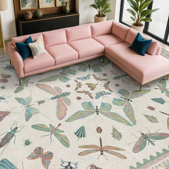 Green Butterfly Rugs for Girls Bedroom - Image 6