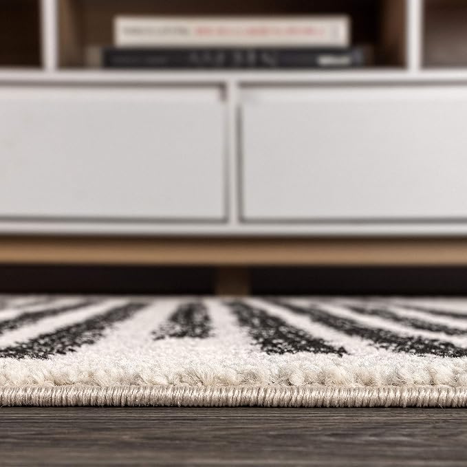JONATHAN Y Khalil Modern Berber Stripe Cream/Black Indoor Area Rug, Contemporary - Image 10