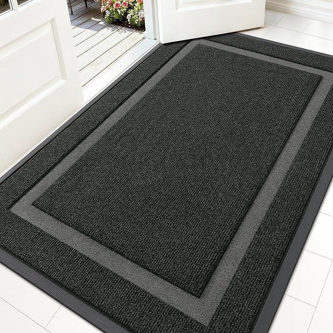 OLANLY Front Door Mat Outside 59x34, All-Season Heavy-Duty Rubber Doormat | by OLANLY