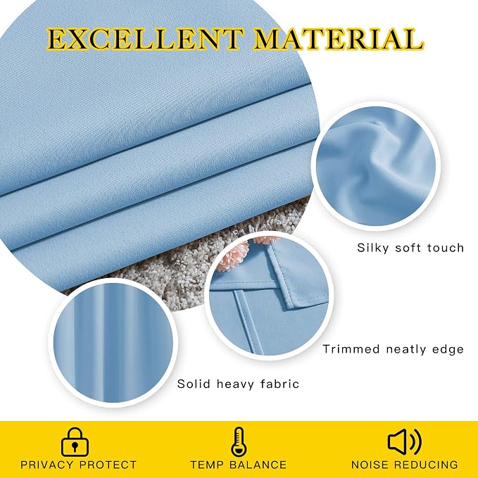 NICETOWN Blackout 90 inch Curtains - Image 4
