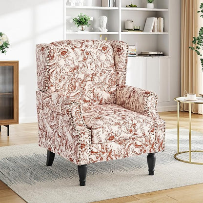 Pia Ricco High Back Floral Accent Chair by PiaRicco