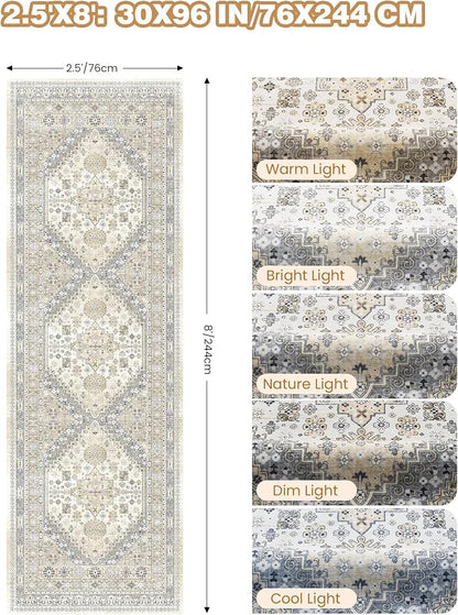 Kitchen Runner Rug Non Slip Washable Rugs 2.5x8, Carpet Runner - Image 2