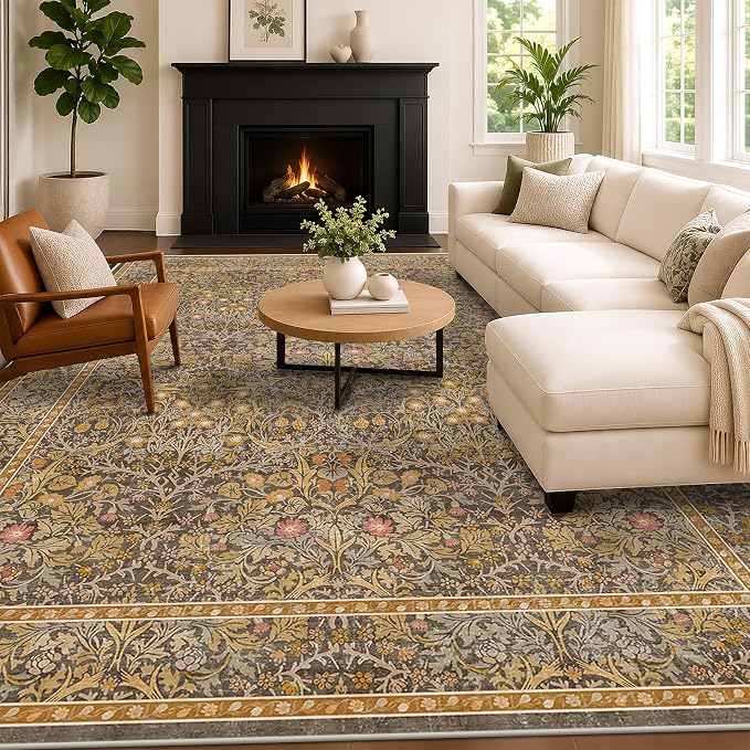 Washable 10x14 Living Room Rug by HazoHaus