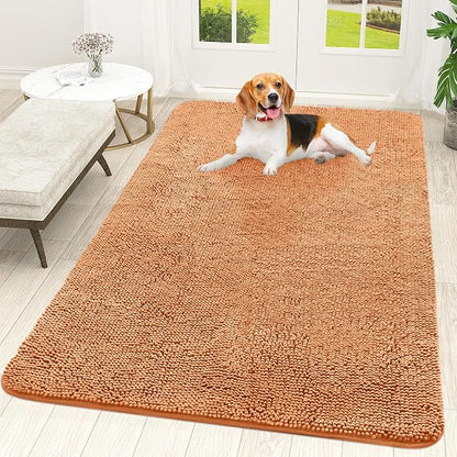 OLANLY Dog Door Mat for Muddy Paws 59x35, Super Absorbent Chenille Mud Mat | by OLANLY