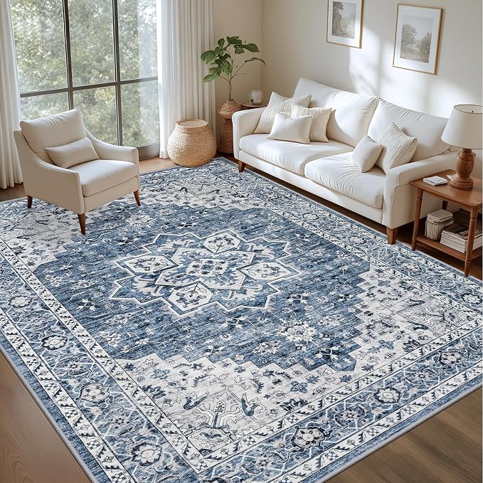 10x12 Area Rugs Living Room: Washable Boho Rug - Image 2