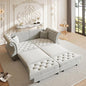 83.8" Oversized Pull Out Sofa Bed, Chesterfield Velvet Sleeper Sofa Couch by Unknown