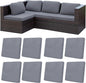 8Pcs Patio Cushion Covers, Outdoor Stretch Cushion Covers, Washable | Stretch by Unknown