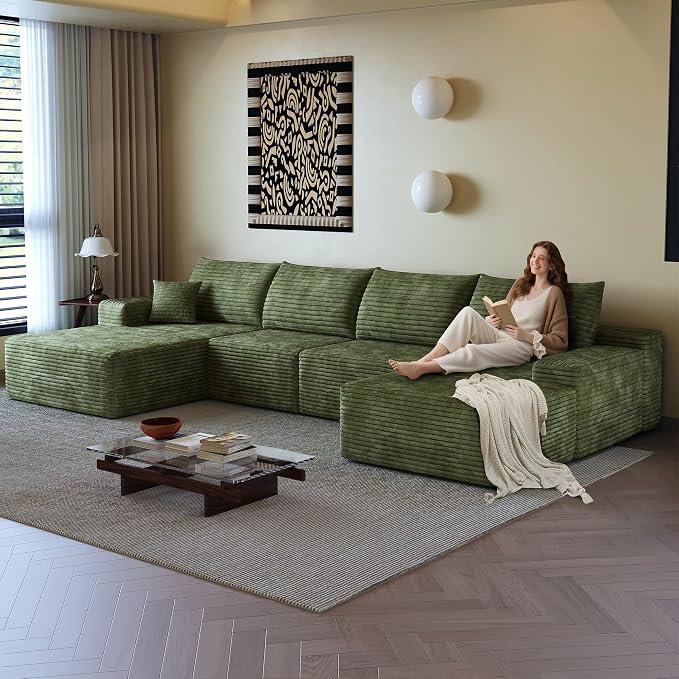 136" Sectional Couches for Living Room Cloud Couch Sofa - Image 6