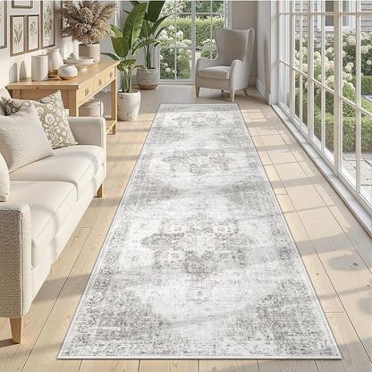 Runner Rug 2x8 Washable Rug, Vintage Boho Medallion Hallway Runner Non-Slip by VECARF