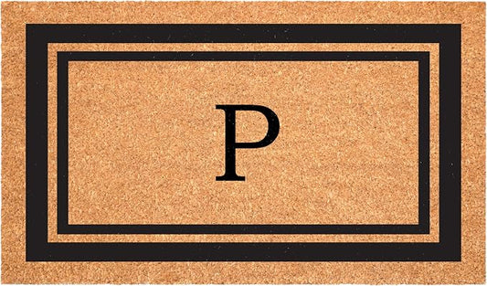 Calloway Mills 152961830P Black Border 18" x 30" Monogram Doormat by Callowaymills