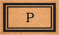 Calloway Mills 152961830P Black Border 18" x 30" Monogram Doormat by Callowaymills