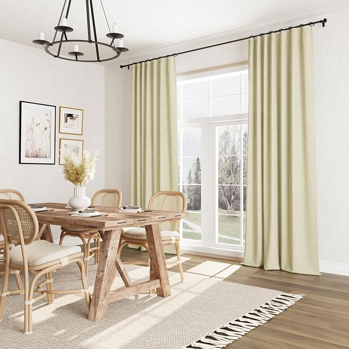 Extra Long 100% Blackout Linen Curtains - Image 8