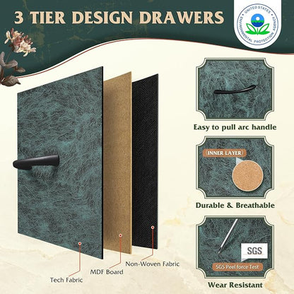 WLIVE Fabric Dresser, 5-Drawer Tall Dressers - Image 5
