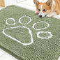 OLANLY Dog Door Mat for Muddy Paws 59x20, Paw Print Design Chenille Mud Mat | by OLANLY