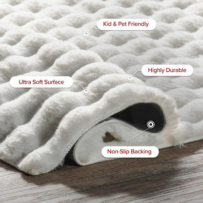 nuLOOM Jeni Off White Checkered Washable Area Rug - Image 6