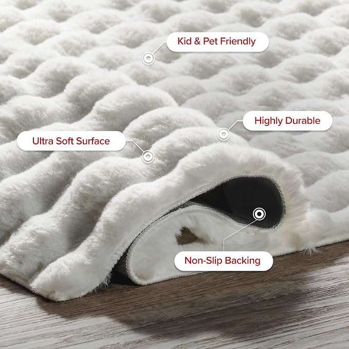 nuLOOM Jeni Off White Checkered Washable Area Rug, Off White - Image 6
