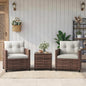 Garvee Outdoor Wicker Chairs, 3 Pieces Patio Furniture Set, All Weather High by Garvee