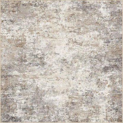 UERMEI Square Area Rugs : Washable 6x6 Neutral Modern Abstract Carpet - Image 9