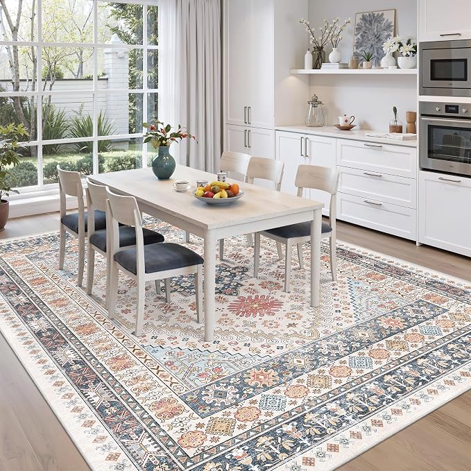 Pink Rugs for Bedroom-8x12 Area Rugs for Living Room, Dining Room, Low Pile - Image 8