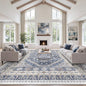 10x14 Area Rugs for Living Room, Large Washable Rug, Dining Room, Low Pile by Zesthome