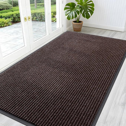 OLANLY Front Door Mat 59x30, Waterproof Heavy-Duty Indoor Outdoor Doormat | Tan by OLANLY