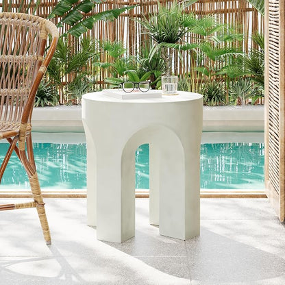 Christopher Knight Home Ottilie Outdoor Side Table, Lightweight Concrete Garden by ChristopherKnightHome