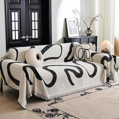 MYSKY HOME Couch Cover for 3 Cushion Couch Sofa Cover, Super Soft Boho Couch by MYSKYHOME