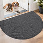 BEQHAUSE Dirt Trapper Door Mat 26" x 40" Half Circle Non Slip, Charcoal | by BEQHAUSE