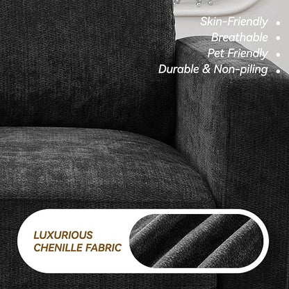 110.6" L Shaped Sectional Sofa, Modular Cloud Deep Seat Couch - Image 7