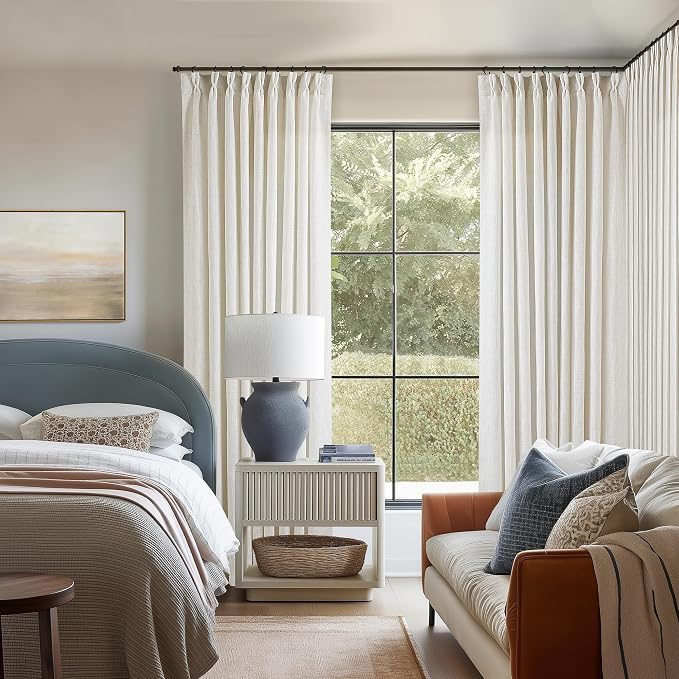 Natural Extra Wide Pinch Pleat 108 Inch Curtains 60 Inch Wide | Memory Training - Image 7
