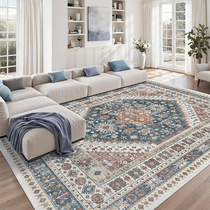 8x10 Area Rugs for Living Room, Large Washable Rug, Dining Room, Low Pile - Image 4