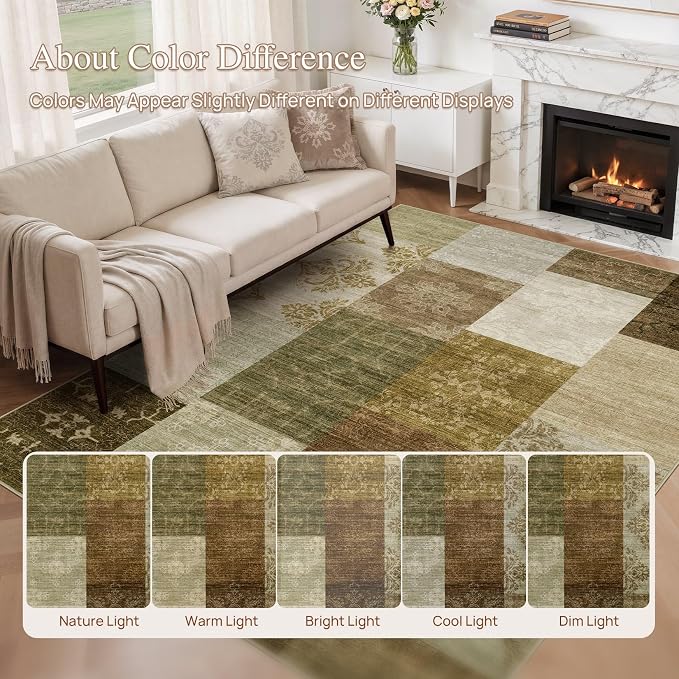 UERMEI 8x10 Area Rug for Living Room - Image 7