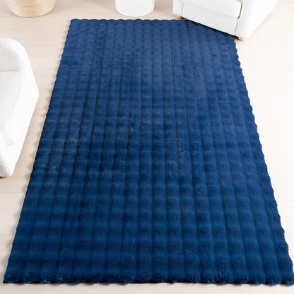 nuLOOM Jeni Navy Checkered Washable Runner Rug by nuLOOM