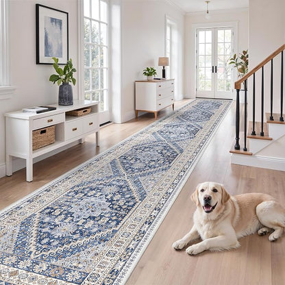 2'6 x 16' Runner Rug Non Slip, Washable Kitchen Rugs, Living Room, Extra Long - Image 3