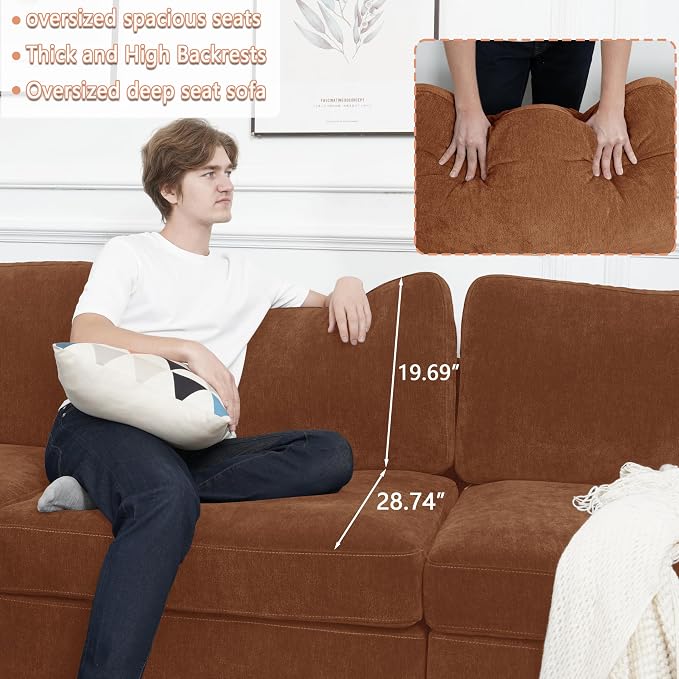 EASE MOOSE Large Sectional Modular Sofa，Large L Shape Sectional Couch Wide Deep - Image 8