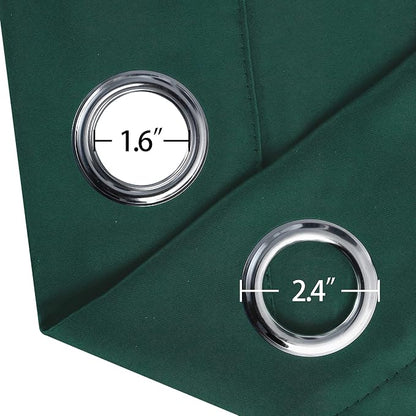 Dark Green Bedroom Blackout Curtains/52 x 54 Inch Long/Set of 2 Curtain - Image 6